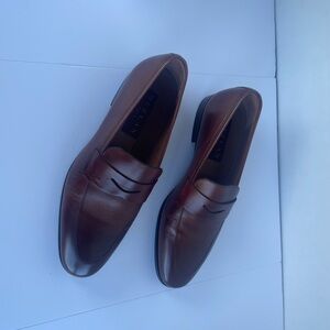 MEZLAN Men’s Brown dress leather slip-on Penny Loafer Size 8 US